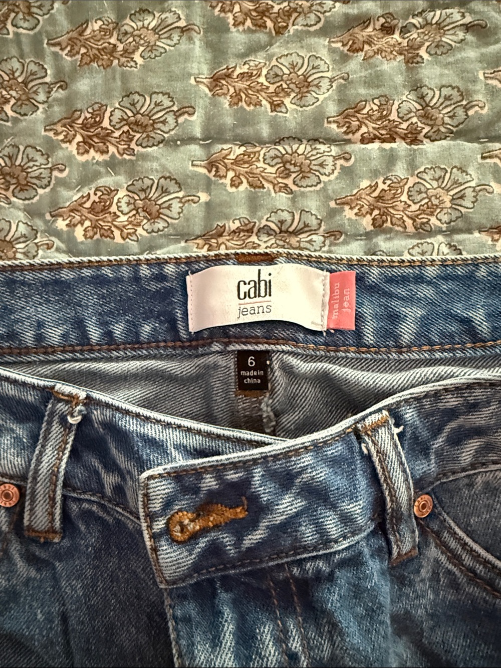 CAbi High-Rise Blue Denim Jeans